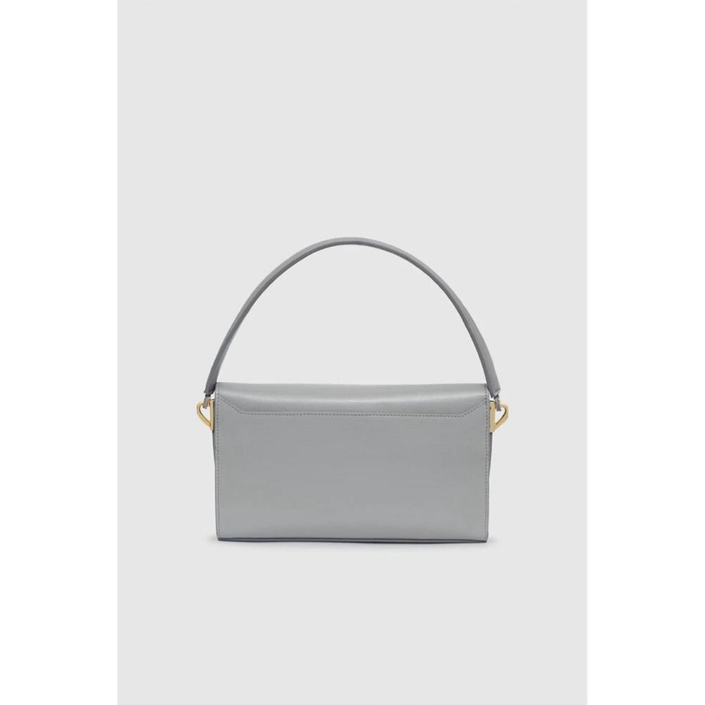 NEW ANINE BING colette bag in grey saffiano - Picture 3 of 12